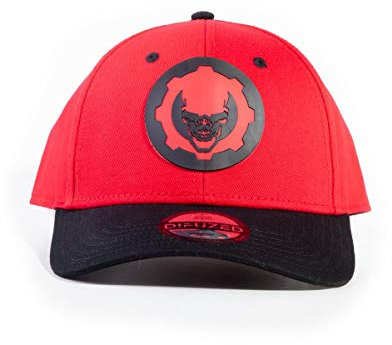 Gears Of War Baseball Cap Hydro Rot Omen Logo Nue offiziell Rot Snapback