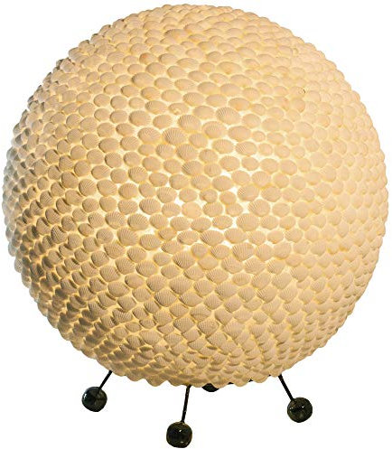 etc-shop Design Tisch Kugel Leuchte Muschel Schlaf Gäste Zimmer Beleuchtung Deko Strahler Lampe Nacht Licht