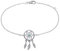 Bijouxia Fußkettchen, Traumfänger, Türkis, massives Sterling-Silber 925, rhodiniert
