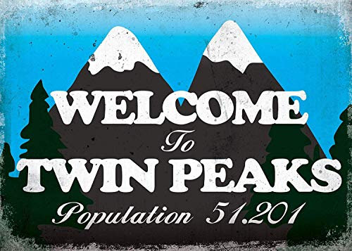 Henson Welcome to Twin Peaks Nostalgic Art Beautiful Traditional Tin Sign Metal Painted Modern Wall Decoration Art Poster Game Room House Rules Street Sign