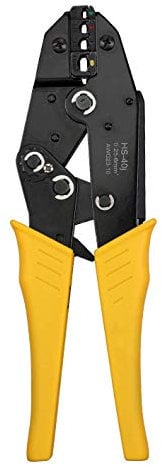 Mengshen Pinza a Crimpare a Cricchetto Per Terminali Di Tubi Termorestringenti, AWG 22-10