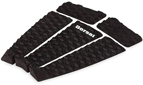 DORSAL Surfboard Traction Pads Five 5 Piece with Tail Block Standard Black