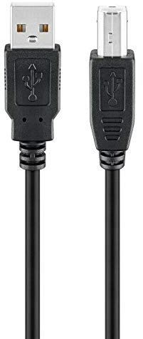 PerfectHD USB 2.0 Kabel | 3m | Druckerkabel | Datenkabel bis 0,48 Gbit/s | USB 2.0 Stecker (Typ A) > USB 2.0 Stecker (Typ B) | Verbindungskabel Anschlusskabel | Schwarz | 3 Meter