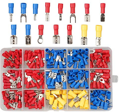 280pcs Electrical Connectors, Crimp Connectors,Electrical Terminals Insulated Electrical Set,Red, Blue, Yellow