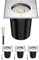 ledscom.de 4 Stück Boden-Einbauleuchte RELI für außen Edelstahl eckig IP67 inkl. 5,558W LED Lampe 535lm 30° weiß