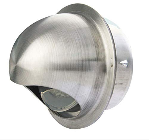 DZDZXQG Rundes Entlüftungsgitter mit Rückschlagklappe Klappe aus Edelstahl Belüftungsabdeckung Wandentlüftungsauslass Abluftabzug für den Außenwandabzug, Frischluft, Abzugshaube, 150 mm