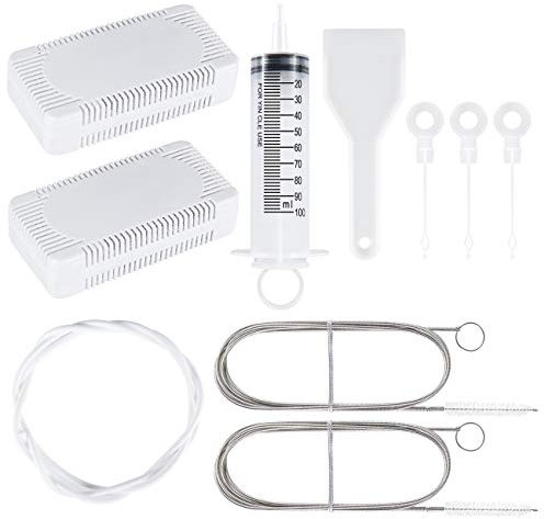 FHzytg Edelstahl Kühlschrank Reinigungsbürste, Reinigungsset mit Schlauch Spritze für Kühlschrank
