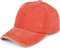 styleBREAKER Damen Baseball Cap im Washed Destroyed Used Look, Ponytail, 6-Panel, Klettverschluss verstellbar 04023080, Farbe:Rost
