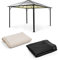 blumfeldt Pantheon Solid Sky Ambient Solar Pavillon, Komplett-Set, mit Seitenwänden, mit Moskitonetzen, Material Gestell: Aluminium, Material Dach: Polycarbonat, Maße: ca. 3 x 4 m, beige