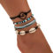 SINLOV 4 PCS Boho Perles Semi Couches Vague Cheville Femmes Tissé Corde Cheville Bracelet Bohème Charme Délicat Pied Bijoux pour Femmes