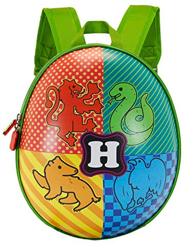 Harry Potter Shield-Eggy Rucksack, Grün, 24 x 28 cm, Kapazität 6 L