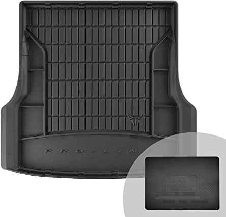 FROGUM ProLine 3D Gummimatte Exklusive Auto Kofferraummatte Kofferraumwanne für Tesla Model S ab 2012 | Bequemer Organiser | Die höchsten Kanten