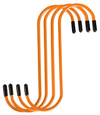 ARES 18062-4-Piece Orange Brake Caliper Hanger Set - Rubber Tipped Hooks Easily Restrain Brake Calipers and Reduce Possible Damage to Brake Hoses
