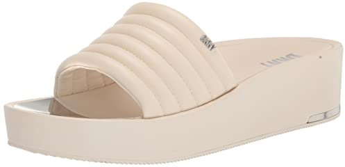 DKNY Damen Jansa Plateau-Sandalen flach, Egg Nog, 35.5 EU