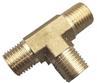 DOLUNTO 3 Stück 3-Wege-Messing-Rohrverschraubungsadapter, T-Typ 1/8 1/4 3/8 1/2 3/4 1 BSP-Außengewinde, Kupplungsanschluss for Wasser (Größe : 1/4inch)