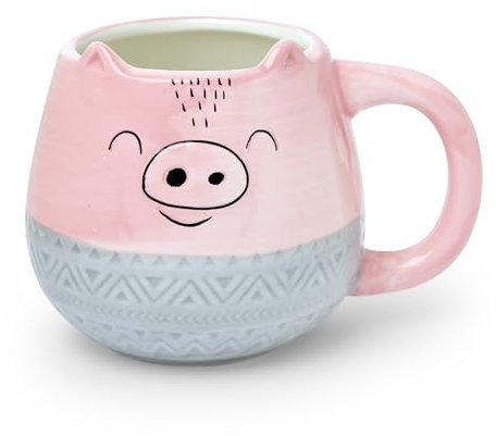 Mousehouse Gifts - Pig-Themed Novelty Mugs for Family, Child-Friendly Animal Coffee Cups