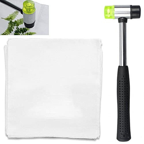 Fopytu Rubber Mallet Hammer Tool, 25mm Non Marring Hammer Tapping Block for Vinyl Plank Flooring Mallet Rubber Hammer Small Hammer for Crafts