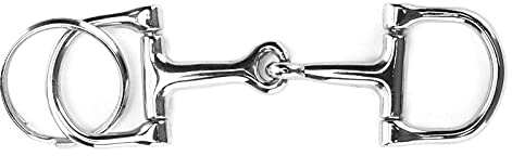 Porte-clés en Forme de Filet en Argent Durable Dring Zinealloy Mors de Filet de Cheval Porte-clés Autres Sports Porte-clés de Mors de Cheval