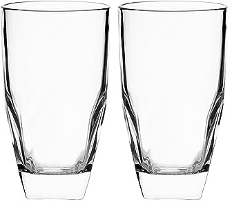 GALICJA Satz Hohe Gläser Falco – Trinkgläser Set – Wassergläser Set – Trinkgläser Klein – Water Glasses Set Of 6 – Trinkglas Set – Wassergläser Spülmaschinenfest – 440ml 8,5x8,5x14cm