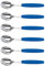 6er Set Giesser Messer Besteck Teelöffel Kaffeelöffel Löffel klein Rostfreier Stahl, Ergonomischer Griff, Spülmaschinenfest - Made in Germany - Blau