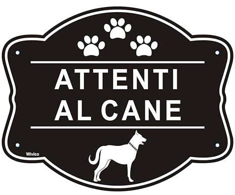 Wivico Panneau Attention au Chien,Réflexion Aluminium,Propriété Privée Vintage Schwarz mit Weißer Schrift,Je Monte LA Garde Vous Pénétrez dans Cette Propriété à Vos Risques et Périls