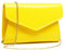 MUDUO Damen Mini Glänzende Candy Lackleder Abendtasche Braut Party Clutch Geldbörsen Cocktail Prom Handtaschen, gelb, Small