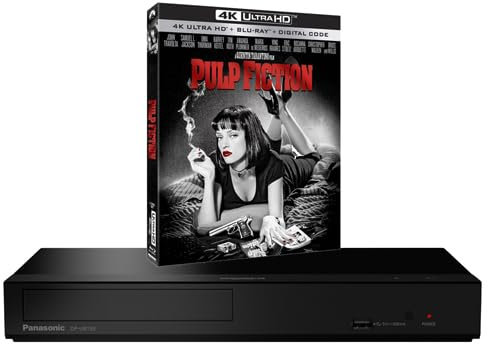 MULTIREGION Blu-ray Player Compatible with Panasonic DP-UB150 MULTIREGION DVD Regions 1-8 - Blu-ray Region B - Bundle Including Pulp Fiction 4K UHD Disc