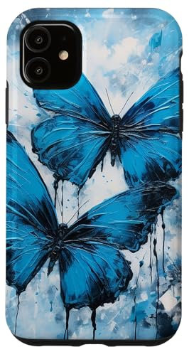iPhone 11 blue butterflies || Blue Butterfly Case
