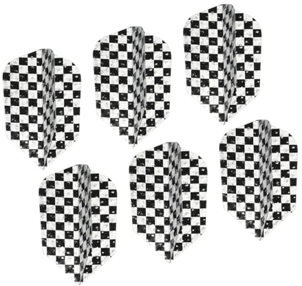 M METERXITY 6 Pack Slim Dart Flights - Aluminum Foil Dart Accessories, Apply to Darts Game/Party/Entertainment (Black Silver Tone)