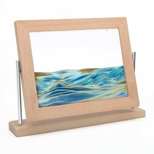 Coitak Bewegtes Sandkunstbild, dynamisches Sandbild, Desktop-Bewegliche Sandkunst für Heimdekoration und Büro