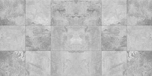 HUBDECO - Teppich - Küchenteppich - Badezimmerteppich - Badteppich - Küchenläufer - Teppich Läufer - Teppich Küche - PCV, Vinyl - rutschfest - Beton Optik - 76x152cm