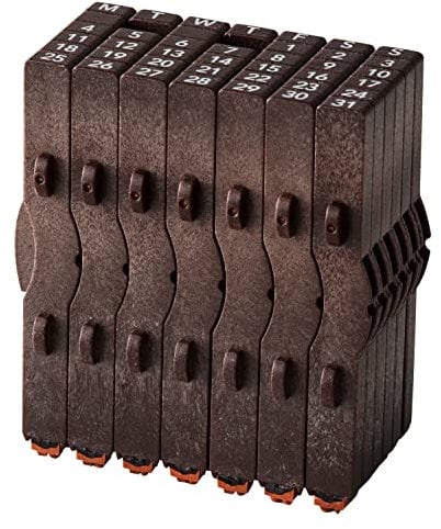 Kalender Stempel Shachihata GRJ-5ACE Gummistempel verbundene Zahlen Stempel Ewiger Kalender Englisch