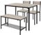 ML-Design Esstisch Set 4-teilig, Sonoma-Eiche, Esszimmertisch mit 2 Stühlen 1 Bank, Essgruppe für 4 Personen, Sitzgruppe Küchentisch Metallrahmen, Bartisch Set, Esszimmergruppe für Küche & Esszimmer