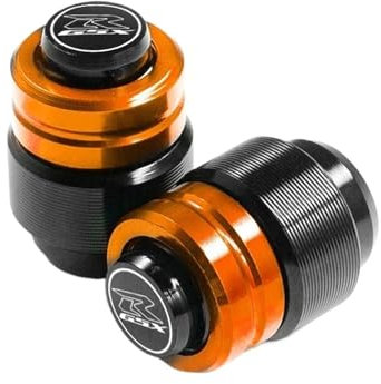 LTADX Motorrad CNC Aluminium Reifenventil Luftanschluss Schaft Abdeckkappe Kompatibel mit GSX-R 600 750 1000 1000R/X GSXR600 GSXR750 1000(Two orange)