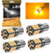 Sidaqi 1156 BAU15S PY21W LED Bulb 12-24V Canbus Error Free Amber Yellow Ultra Bright 4000LM 57SMD 581 PY21W LED for Indicator Bulb Front and Rear Turn Signal Light Plug and Play-4PCS
