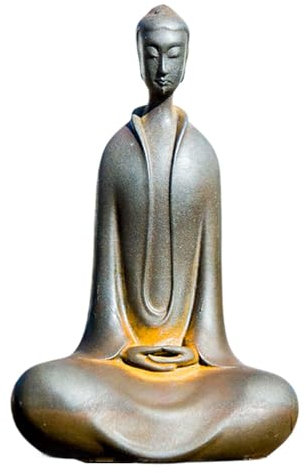 Japanischer Zazen-Buddha aus Eisen, Buddha-Statue, Zazen-Skulptur, kleiner sitzender meditierender Buddha, ruhige Meditationsfigur, Dekoration für Heimbüro, Tisch, Wohnzimmer, Zen-Dekor (Small)