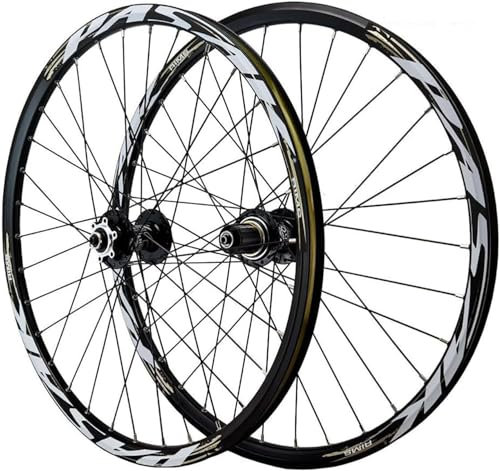 NBTRXWAFR Steckachse MTB Laufradsatz 26/27,5 Zoll, Aluminiumlegierung Scheibenbremse HG Sealed Bearing 32H Vorder- Und Hinterrad 29ER Felge Für 7-12 Gang 2215G,Schwarz,29inch