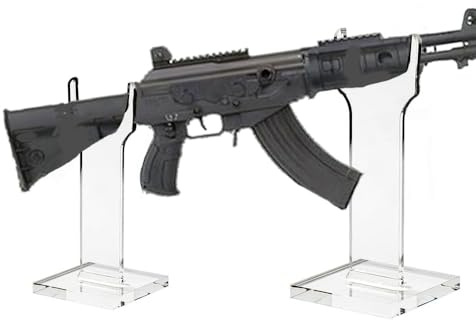 ZIYOUGOU 1 Packung Gewehr-Präsentationsständer, Langwaffen- und Pistolenständer, Acryl, vertikaler Waffenständer (15,2 cm + 20,3 cm)