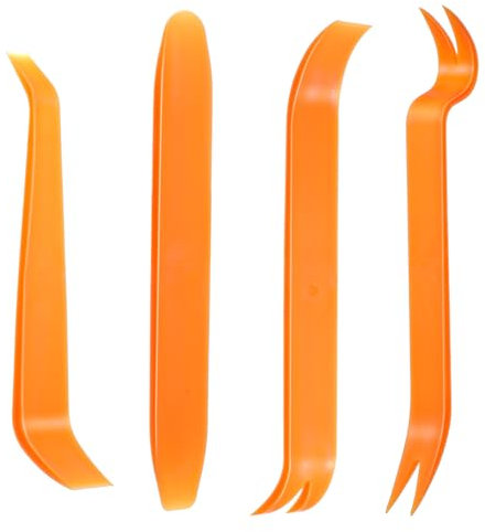 Bremorou Juego de 4 piezas de herramientas de palanca para molduras de coche, herramienta de desmontaje para revestimiento interior de vehículos, reparación de molduras de cuña, clips, etc