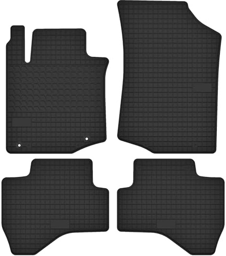 Gummimatten Gummi Fußmatten passend für Peugeot 107 (2005-2014) - Passgenau Schwarz