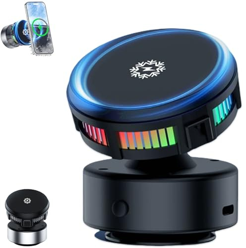 Techgoplus Phone Holder, Techgoplus New 3 in 1 Ultra Phone Holder for Car, 360° Electric Vacuum Suction, Car Electric Suction Cup Phone Holders for All Smartphones (Black)