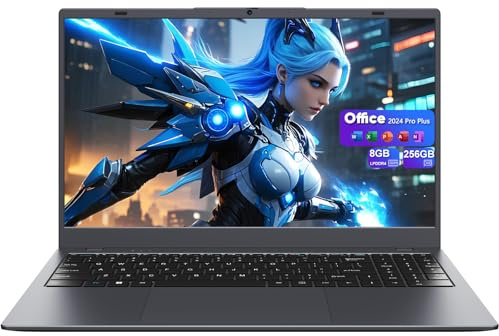 ZENAERO PC portatile da 15,6 pollici Windows 11 Pro con processore AMD 3020e, 8 GB di RAM 256 GB SSD Schermo IPS Full HD 3 x USB A, 2 x porte Type-C, HD, Wi-Fi 5 BT5.0, notebook ultra sottile e