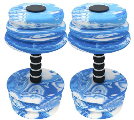 Kurzhantel-Set – Leichte Wasser-Aerobic-Ausrüstung | Wasserdichtes Design für das Schwimmbad | EVA-Material | Schwimmende Halterung für Heimschwimmtraining