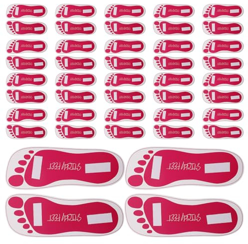 Healeved 25 Paar Einweg Fußaufkleber Sticky Feet aus Pappe für Mobile Bräunungsduschen mit Rutschfester Schutzfunktion für Beauty On The Go