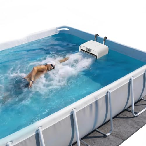 ECOPOOLTECH Système de Nage à Contre-Courant pour Piscine | Entraîneur de Natation Puissant pour Adultes, Entraînement d’Endurance et Nage Continue avec Résistance Accrue
