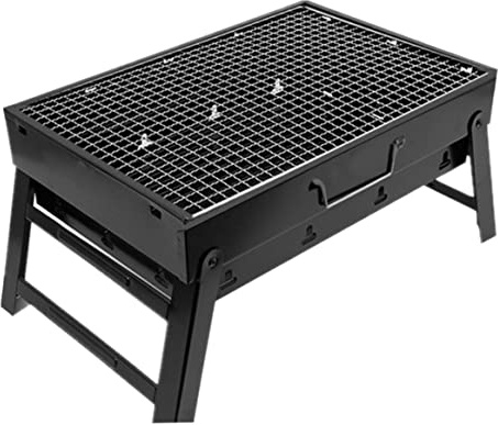 Tragbarer BBQ Grill – Rauchfreie Tisch-Feuerstelle für Zuhause & Camping, kompakter tragbarer Grill für Kochen im Freien, einfach zu bedienen und zu reinigen