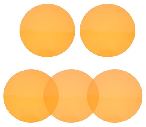 SHINEOFI Film Adhésif Orange pour Spots LED, Lot de 5 Pièces en Pet, Décoration Créative et Personnalisation de L'éclairage pour Chambres et Salles à Manger