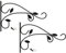 com-four® 2x Wandhalterung aus pulverbeschichteten Stahl, Haken für Blumentopf, Garten, Windspiele, Blumenampelhalter, mit Schrauben und Dübel (2 Stück - Blätter)