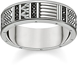 THOMAS SABO 3 Ring Hieroglyphen-Ornamentik 925er Sterlingsilber, Geschwärzt TR2108-643-11