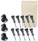 Adaptout 10x Vite per GoPro con dado 5,5cm + 3x Adattatore treppiede per GoPro - Vite ad alette in ABS e metallo - Compatibile con GoPro Hero 2/3/3+/4/5/6 marca francese